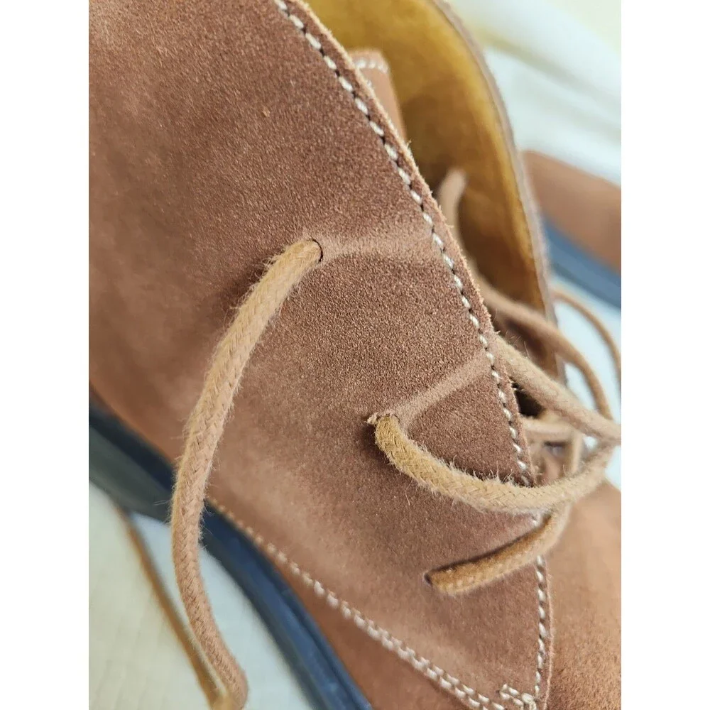 Dr. Comfort Men's Brown Leather Ankle Lace Up Casual/Dress Shoes, Size 8 1/2